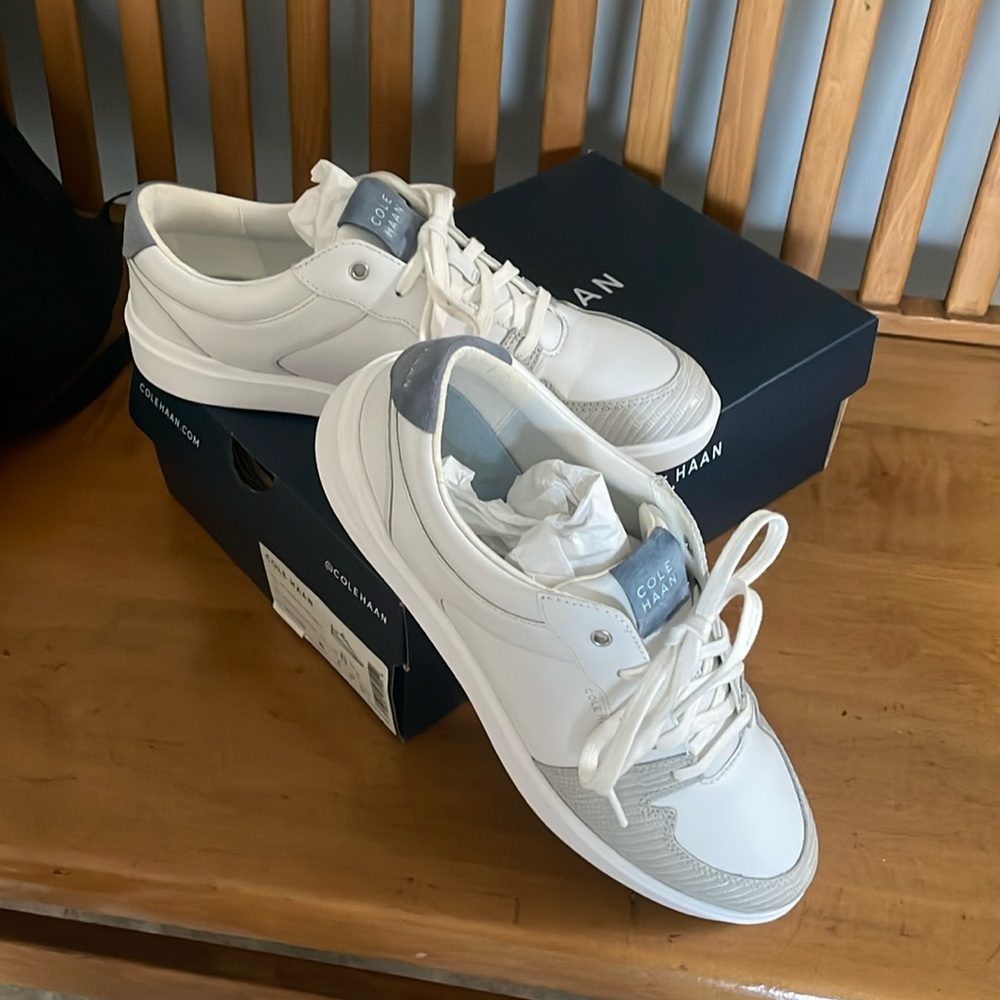 Cole Haan Women's White and Gray Sneakers